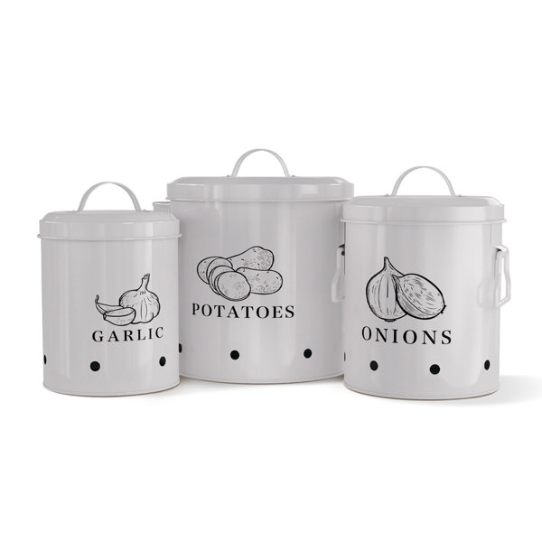 kook Potato, Onion, Garlic 3 Container Food Storage Set & Reviews Wayfair